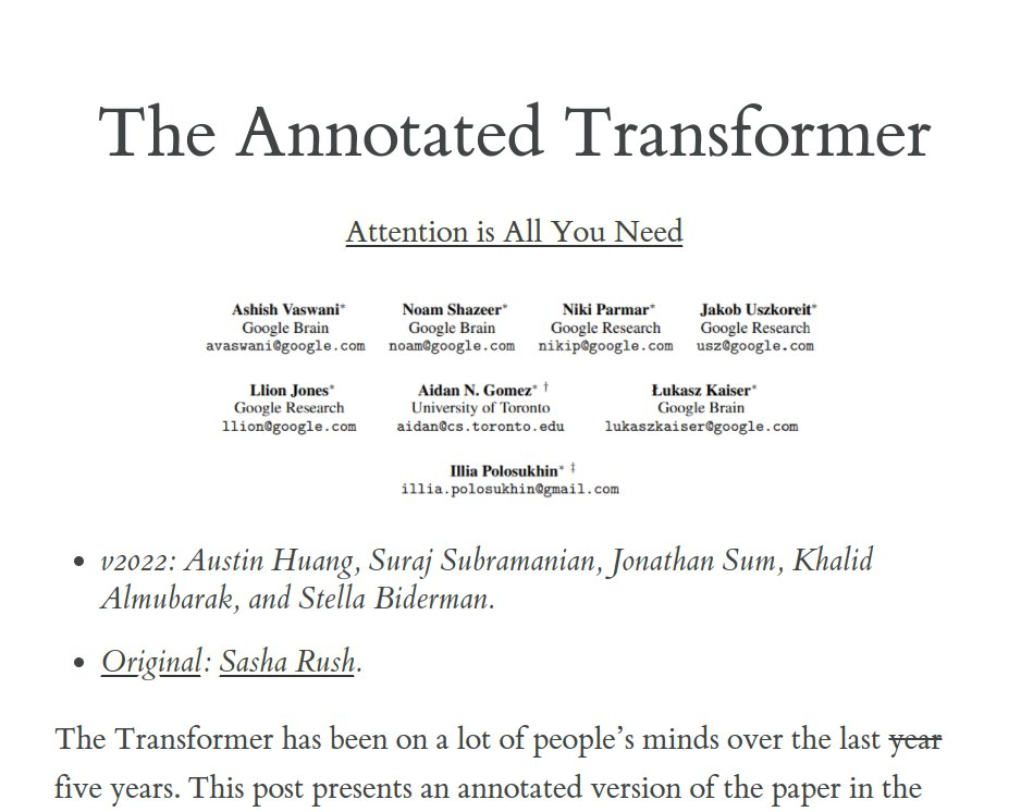 Harvard's code of transformer